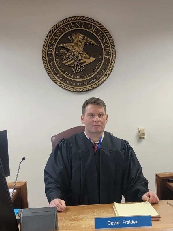 David Fraiden earlier in his career, presiding as a United States Immigration Judge between 2020 and 2022